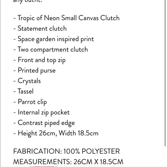 CAMILLA *Tropic of Neon* pink clutch bag purse pouch - Picture 3 of 8